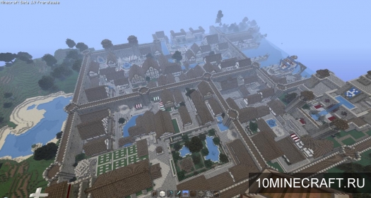 Карта Средневековый Город Minecraft.Rar