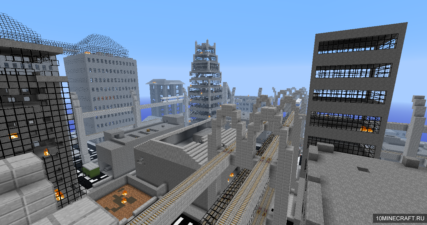 Minecraft Карта Зомби Город