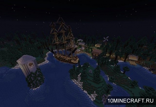 Карта Pirates village для Minecraft