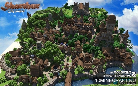 Карта Средневековый Город Minecraft.Rar