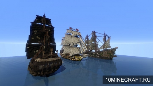 Карта Пиратские корабли для Майнкрафт