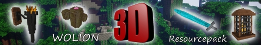 Текстуры Wolion 3D для Minecraft 1.8 [128x]