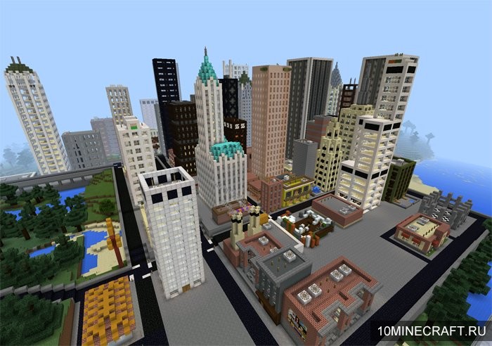 майнкрафт скачать карту город на андроид