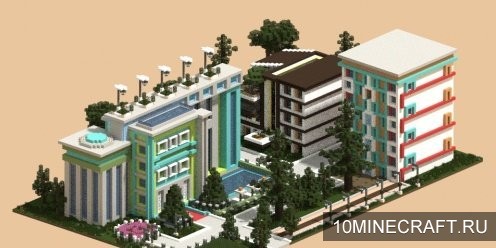 Карта Modern Simple Small City для Майнкрафт 