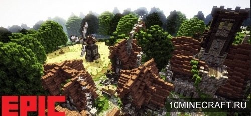 Карта Epic Medieval Village для Майнкрафт 