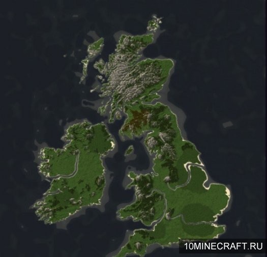 Карта Britania для Майнкрафт 