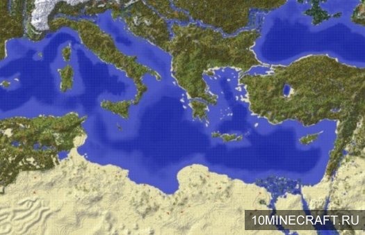 Карта Mediterranean для Майнкрафт 