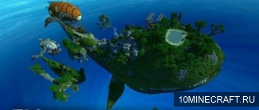 Карта Floating Whale Village для Майнкрафт 