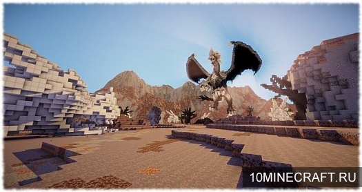 Карта Wasteland of the dragons для Майнкрафт