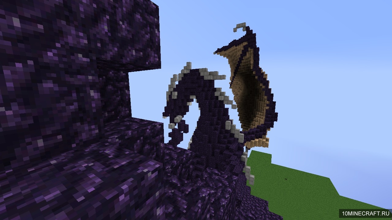 Отныне ваш мир Майнкрафта будет охранять огромная статуя дракона. 