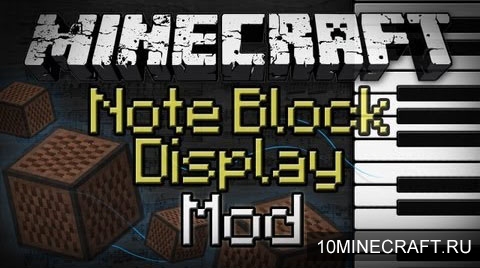 Мод Note Block Display для Minecraft 1.8
