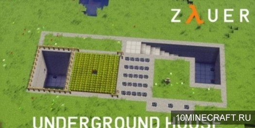 Карта Modern Underground House для Майнкрафт 