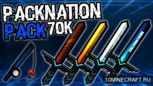 Текстуры Pack Nation 70k Animated PvP для Майнкрафт 1.9.4 [4x]
