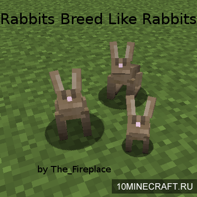 Мод Rabbits Breed Like Rabbits для Майнкрафт 1.9.4